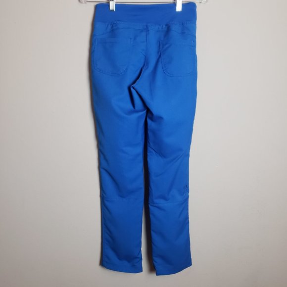 Ergo by Life Threads Royal Blue Slim Leg Scrub Pants XS Tall - Picture 5 of 8